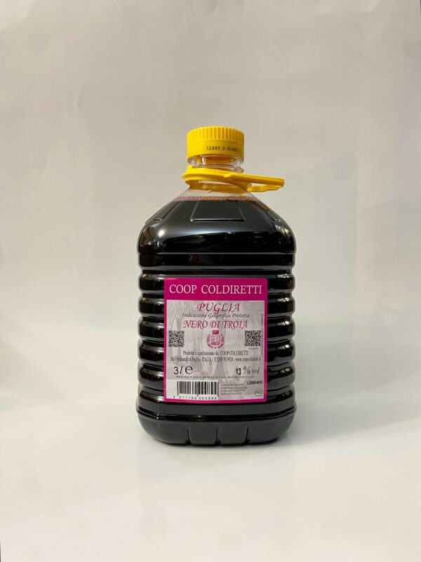 Vino Rosso – Vino Troia a IGP ” DAUNIA” in P.E.T. da Lt. 3
