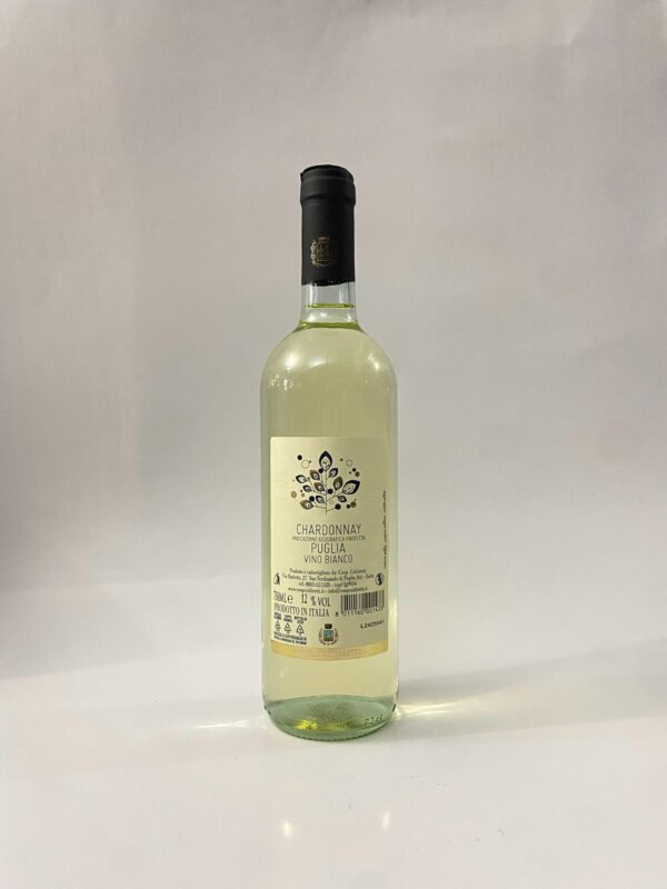 Vino Bianco – Vino Chardonnay a IGP ” PUGLIA” in bottiglie da Lt. 0,75