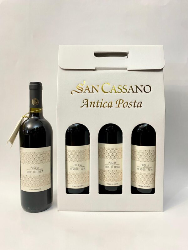 Vino Rosso – TROIA (Barricato) a IGP ” DAUNIA” in Confezione regalo da 3 bottiglie da Lt. 0,75